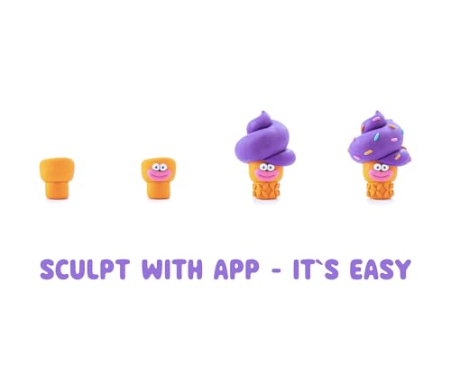 HEY CLAY Nice Ice Cream Air Dry Clay Kids Modeling Kit Art Crafts Kids 3+ - color: Nice Ice Cream