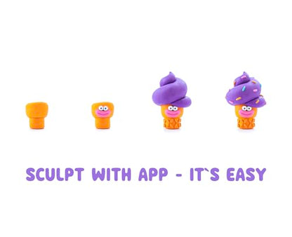 HEY CLAY Fat Brain Toys Nice Ice Cream, Air Dry Clay Kit with Interactive App for Kids & Tweens, Modeling Clay and Crafts Set for Kids Ages 5 to 11 - color: Nice Ice Cream
