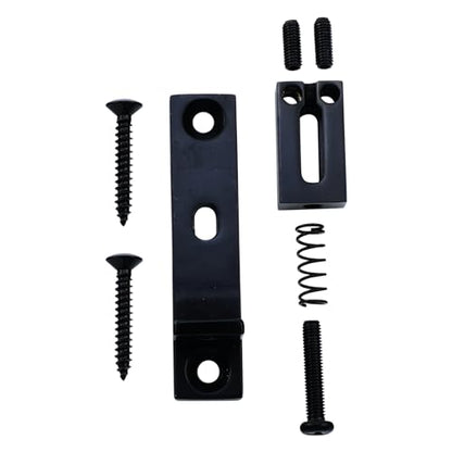Pack of 6 10.5mm Single String Guitar Bridge Zinc Alloy Individual Fixed Hardtail Bridge for 6 String Electric Guitar Replacement Parts Black - color: Black