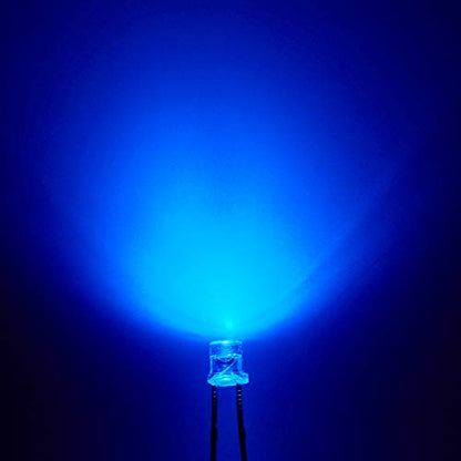 CHANZON 100 pcs 3mm Blue LED Diode Lights (DC 3V 20mA) - color: D) Blue (100pcs)
