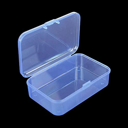 12 Pieces Mini Rectangular Plastic Storage Boxes, Blue, 3.3x2.2x1 inch - color: Blue, size: 3.3 x 2.2 x 1 in