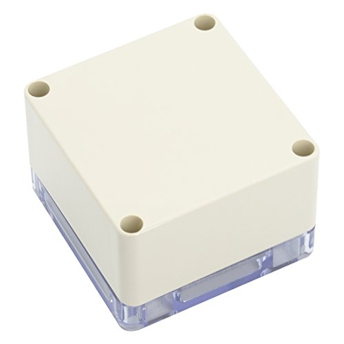 LeMotech ABS Plastic Junction Box Dustproof Waterproof IP65 Electrical Enclosure Box Universal Project Enclosure Grey with PC Transparent Clear Cover 3.3 x 3.2 x 2.2 inch (83 x 81 x 56 mm) - size: 3.3"x3.2"x2.2"