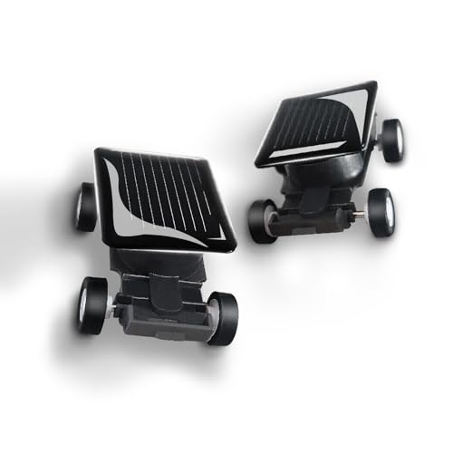 Solar Car Solar Energy Toys for Ages 2-4 5-7 8-10 Cool Solar Powered Tiny Mini Cars Educational Science Kits for Kids (Black)