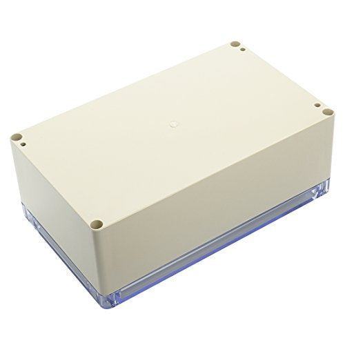 LeMotech ABS Plastic Junction Box Dustproof Waterproof IP65 Electrical Enclosure Box Universal Project Enclosure Grey with PC Transparent Clear Cover 7.9 x4.7 x2.9 inch(200 x120 x75 mm) - size: 7.9"x4.7"x2.9"