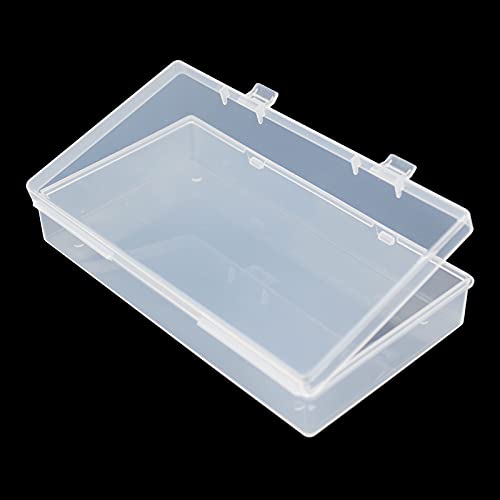 4 Pack Rectangular Clear Plastic Storage Containers 6.1x3.3x1.18 inch - size: 6.1 x 3.3 x 1.18 inch