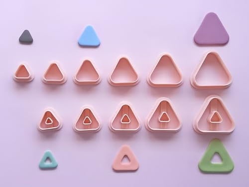 Jinnyous Jewellery Triangle Polymer Clay Earring Cutter Set of 6 (Triangle) - color: Triangle (6pcs)