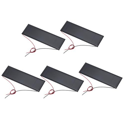 MECCANIXITY 5 Pcs 6V 0.6W 100mA Mini Solar Panels, Small Polycrystalline Solar Cell Panel with 2 Cable for DIY Electric Toy Materials Kits Charger, 120mm x 38mm - style: 6V 0.6W 100mA