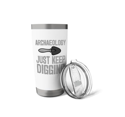 Cool Archaeology For Men Women History Anthropology Stainless Steel Insulated Tumbler - color: White