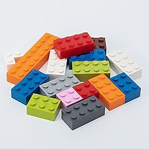 500 Piece Tan Bricks Bulk, Tan 2x4 Building Bricks Flat, Compatible with Lego Parts and Pieces - color: 2x4 Brick Tan
