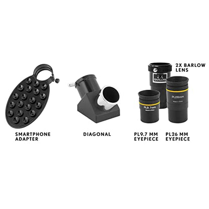 National Geographic 70mm Astronomical Refractor Telescope with Fully Coated Optics Adjustable Tripod and Astronomy App for Young Astronomers and Adult Sky Watchers