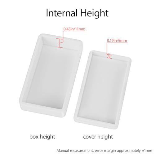 LeMotech Project Box 5 Pieces ABS Plastic Electrical Project Case Small Junction Box for Electronics White 1.97 x 1.10 x 0.59 inch (50 x 28 x 15 mm) - color: 5 pieces, size: 1.97"x 1.10"x 0.59"