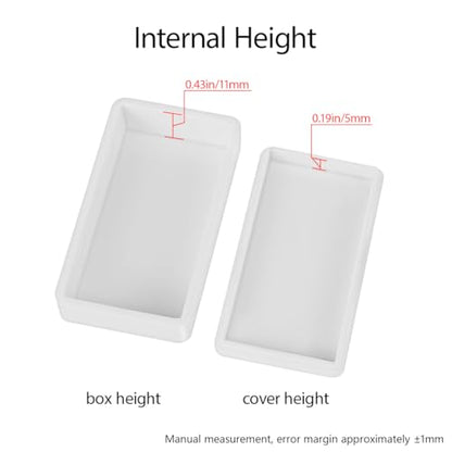 LeMotech Project Box 5 Pieces ABS Plastic Electrical Project Case Small Junction Box for Electronics White 1.97 x 1.10 x 0.59 inch (50 x 28 x 15 mm) - color: 5 pieces, size: 1.97"x 1.10"x 0.59"