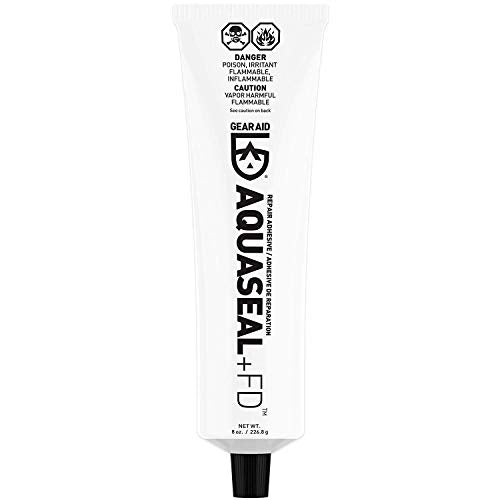 GEAR AID Aquaseal FD Flexible Durable Repair Adhesive for Fixing Tears and Holes in Waders, Wetsuits, PVC Inflatables, Vinyl and Outdoor Gear, Dries Clear, 8 oz - style: 8 Oz