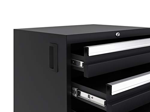 NewAge Products Black Bold Series 14PC Garage Cabinetry Set · 24-Gauge Steel · Fully Welded · 216" W x 18" D x 76.75" H, 63265