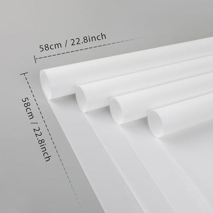 FUHITIM 20 Sheets Flower Waterproof Wrapping Paper (White) - color: Misty White
