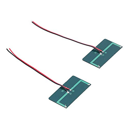 2PCS Mini Solar Panels, 0.3W 5V 60mA Small Solar Panel, Solars Cells with Wiresfor, 60 * 55mm Solars Panel Kit, for Light Water Pump Toy