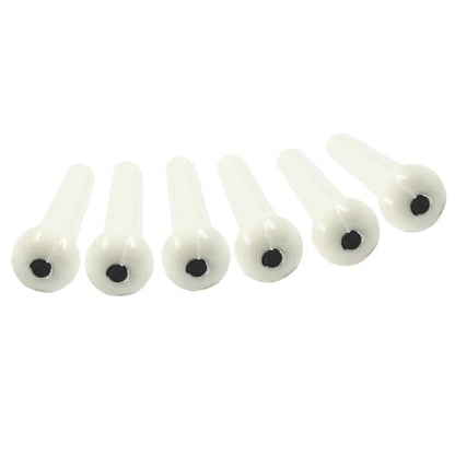 Bonsicoky 6 String Acoustic Guitar Rosewood Bridge Set, White - color: White, Style 1