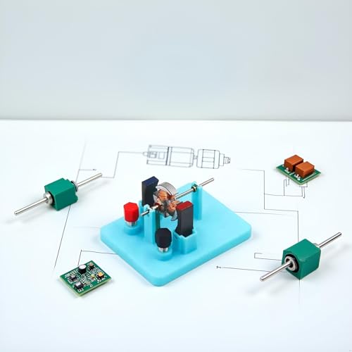 1Pc Blue DIY DC Simple Electrical Motor Assemble KIT,Small in Size and Light in Weight,STEM Science Lab Educational Physics Learning Experiment Ornaments for Electrical Motor,Learning and Education