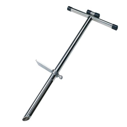 KAXIWEI 20 Inch Soil Sample Probe 304 Stainless Steel, Soil Sampler Probe Tubular with Ejector and Foot Pedal for Soil Sampling Plant Care/Garden/Agriculture/Golf Course/Farm - size: 20 Inch