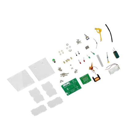 High Voltage Electromagnetic Cannon Spark Arc Generator DIY Kit Handheld Coil Toy Portable Mini with Acrylic Teaching 100V