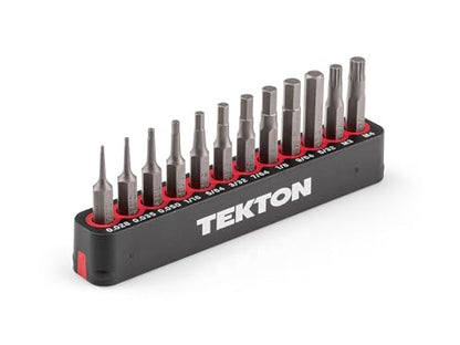 TEKTON 4 mm Hex and Triple Square Bit Set with Rail, 12-Piece | DZZ92004 - style: 12-pc. Hex/Triple Square Bit Set