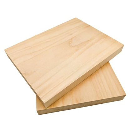 2PCS Unfinished Basswood Blocks for Crafts, Wood Craft Panels for Art, Engraving, Painting, DIY Projects, Chip Carving, Fretwork (7.87 x 5.9 x 0.78 in) - size: 7.87 x 5.9 x 0.78 in