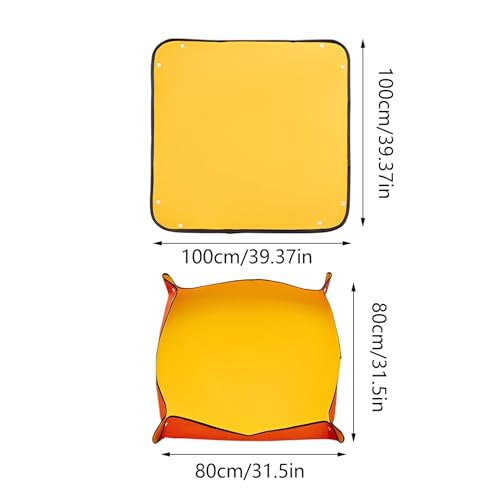 Repotting Mat 1x1m Foldable Gardening Accessories - color: Yellow