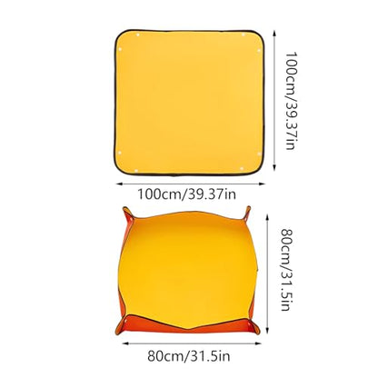 Repotting Mat 1x1m Foldable Gardening Accessories - color: Yellow