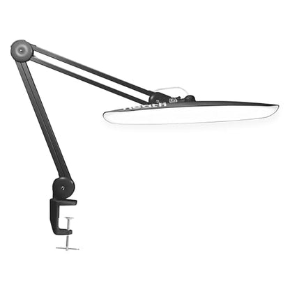 Neatfi XL 2200 Lumens 24W LED Desk Lamp – Shadow-Free Task Lighting | 4-Level Dimming | Home Office & Crafts Use | 20-Inch Wide Head (Space Gray, Non-CCT with Clamp) - color: Space Gray, size: Non-CCT with Clamp