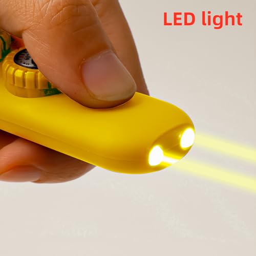 Emergency Survival Safety Whistle，Whistle for Kids with Lanyard,Compass,Thermometer,Ideal for Kayaking, Boating, Hiking, Camping, Climbing - color: Yellow 2pcs