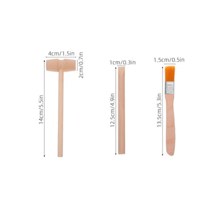 Angoily 3 Sets of Excavation Tools, Wood Archaeological Dig Tool for Kids - size: 14.00X4.00X2.00CM