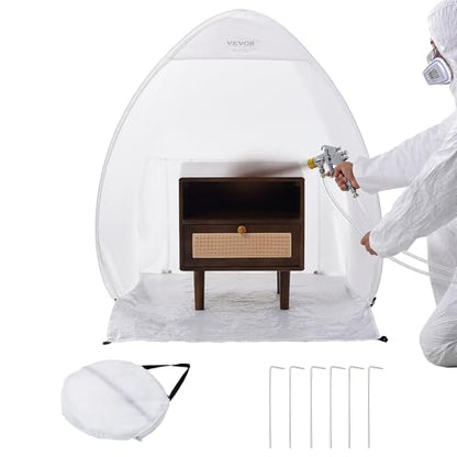 VEVOR Paint Booth Tent, 40 x 35 x 40 in Pop-Up Portable Spray Paint Tent with Built-in Floor, Exhaust Window and Storage Bag, Foldable Paint Booth for Furniture, DIY Hobby Tool Painting Station - size: L40*W35*H40inch