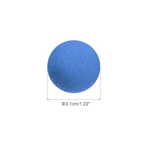 PATIKIL Wool Felt Balls Beads Wool Felting Pom 3.1cm 31mm Light Blue for Home Crafts Handcrafts Project DIY Pack of 10 - color: Light Blue
