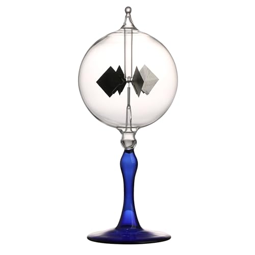 Large Solar Power Crookes Radiometer Gift Home Desk Decoration (Blue) - color: Blue