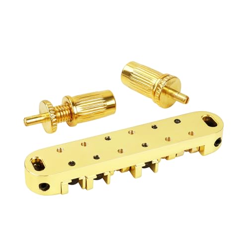 Banworks Electric Guitar Locking Tune-O-Matic Roller Saddle Bridge - color: Golden