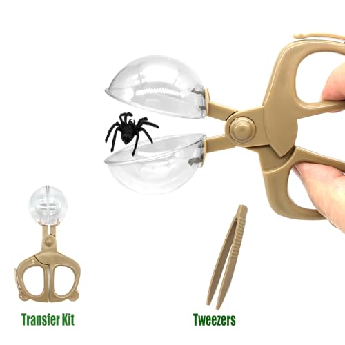 Bug Catcher Kit for Kids, 16 Pcs Kids Bug Catching Kits, Outdoor Nature Explorer Kit, Science Educational Kits with Tweezers, Magnifying Glass for Boys Girls(Gold)
