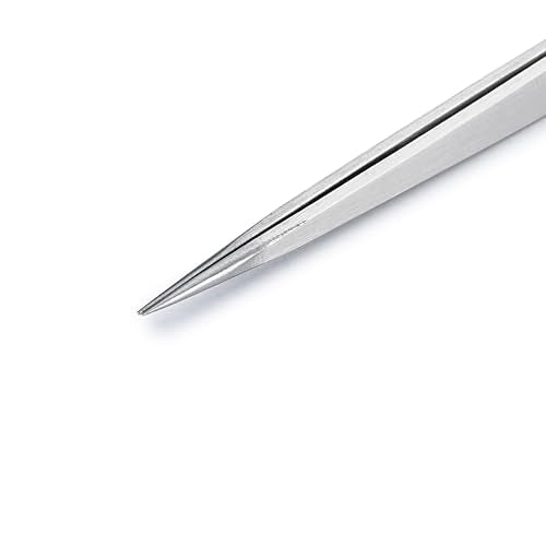 Huron Tweezers, Cross-Lock Straight Fine Point 6.5" (1/3/10 pc) (1 pc) - style: Cross-Lock Straight Fine Point 6.5"