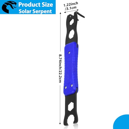 Mc4 Disconnect Tool, Solar Serpent 5-in-1 Multipurpose Solar Connector Tool, Assembly and Disassembly Tool for MC4 Style PV Connectors, Gift Box for Men (1 PCS) - size: 1 PCS