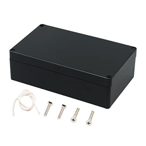 Junction Box, Zulkit Project Box IP65 Waterproof Outdoor Box ABS Plastic Electrical Boxes Electronic Enclosure Black 7.9 x 4.7 x 2.2 inch(200 x 120 x 56 mm)(Pack of 1) - size: 7.9" x 4.7" x 2.2"(Pack of 1)