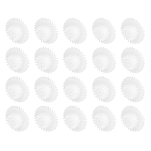 MECCANIXITY 20Pcs Plastic Gears 30 Teeth Motor Gear for RC White Module 0.5