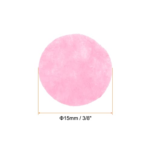 HARFINGTON 100pcs Round Felt Circles, 15mm 5/8" Pre Cut Felt Craft Pads Non-Woven Mini Felt Fabric Circles for DIY Sewing Handcraft Cut Projects Craft Finishing, Pink - color: Pink, size: 15mm