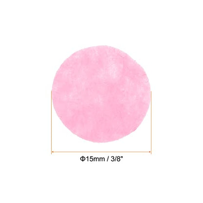 HARFINGTON 100pcs Round Felt Circles, 15mm 5/8" Pre Cut Felt Craft Pads Non-Woven Mini Felt Fabric Circles for DIY Sewing Handcraft Cut Projects Craft Finishing, Pink - color: Pink, size: 15mm