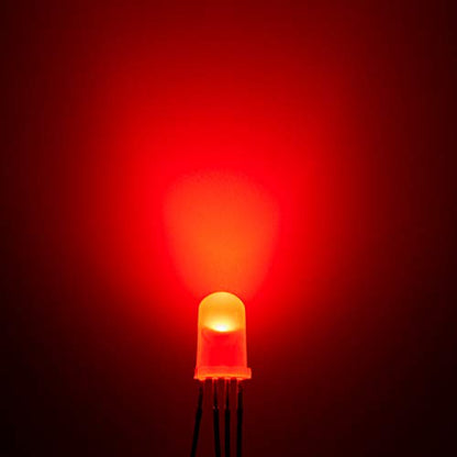 CHANZON 100 pcs 5mm RGB Multicolor Diffused LED Diode Lights Common Anode - color: L) Rgb (Common Anode) (100pcs)