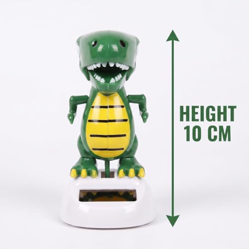 Green Cute Solar Powered Dancing Dinosaur,Decoration Gift,Swinging Dancer, No Battery Required,Desk and Dashboard Decor Home Decor Birthday Gifts Solar Power Kits
