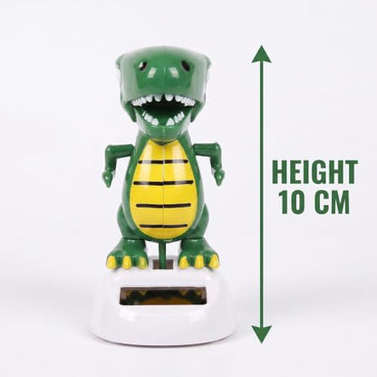 Green Cute Solar Powered Dancing Dinosaur,Decoration Gift,Swinging Dancer, No Battery Required,Desk and Dashboard Decor Home Decor Birthday Gifts Solar Power Kits