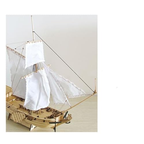 Avtytsda 1/80 Scale DIY Hobby Wooden Ship Science Equipmen Assembly Model Boat Kits Sailing Boat Kit Ship Craft Laser-Cut Model Kits to Build - size: 1/80