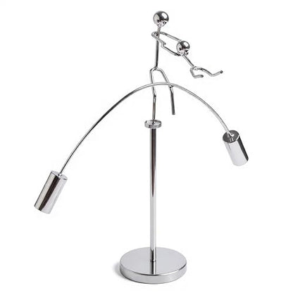 Sunnytech Weight Lifting Stainless Physics BalanceTumbler Kinetic Art Balancing Decompressive Science Psychology Home Offic Decor Desk Decor Toy WJ161 - style: WJ161
