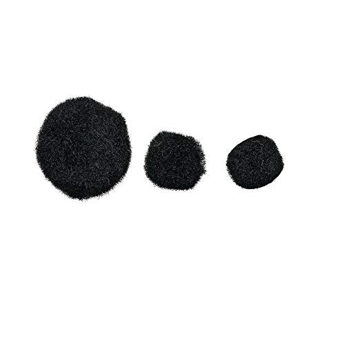 Colorations Black Acrylic Pom Poms, Set of 100, 3 Sizes - color: Black