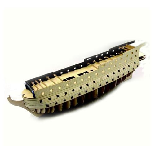 Avtytsda 1/200 Scale DIY Hobby Wooden Ship Science Equipmen Assembly Model Boat Kits Sailing Boat Kit Ship Craft Laser-Cut Model Kits to Build - size: 1/200