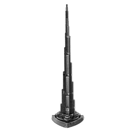 Burj Khalifa Tower, Miniature Dubai Tower Model Alloy Burj Khalifa Tower Model Art Craft Souvenir Building Tower Ornaments for Office Home Desktop Decor